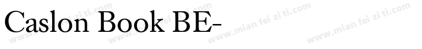Caslon Book BE字体转换